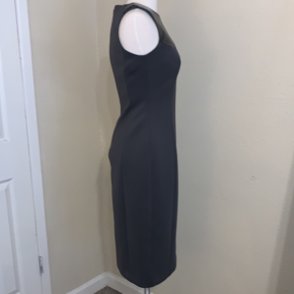 CALVIN KLIEN BLACK SLEEVELESS MIDI CAREER DRESS - Picture 2 of 6